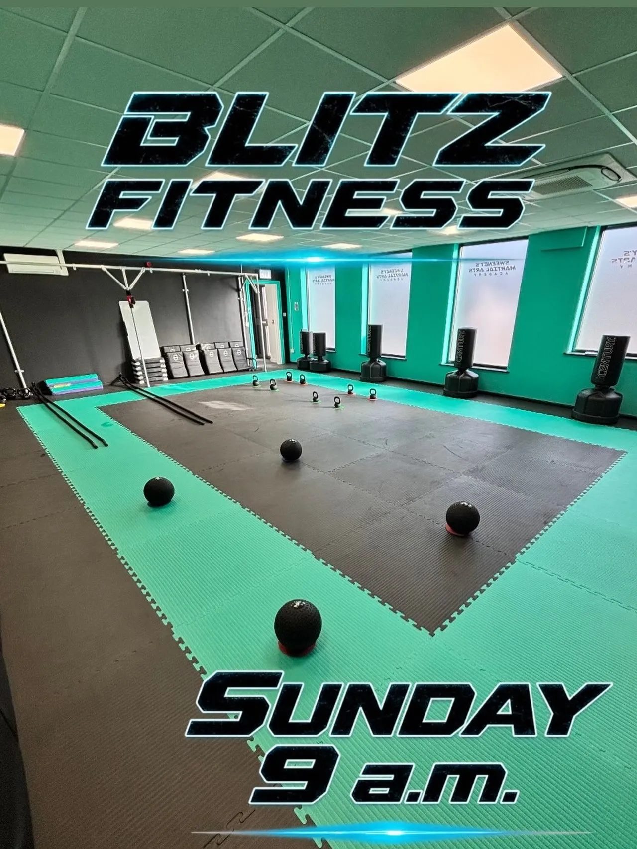 Blitz Fitness on Sunday at 9am, in the new training room